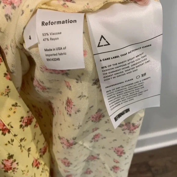 REFORMATION | Floral Midi Dress Sz 4 - Picture 12 of 13